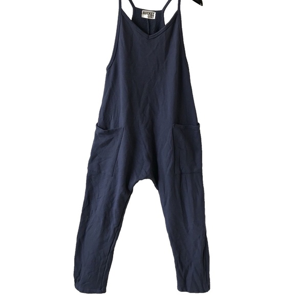 BUCKETLIST Tank Style Jumpsuit Blue Size Medium - Picture 1 of 15